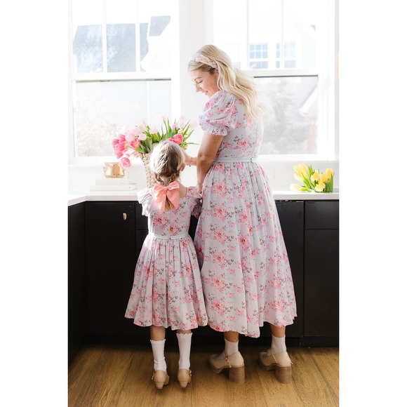 Ivy City Co. Ballerina Dress NWT Pink Blossom Size Medium Floral Spring Midi - Picture 4 of 15